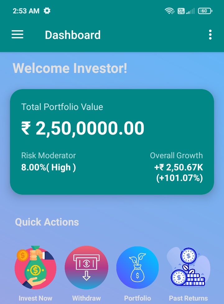 Myna App Dashboard Screenshot