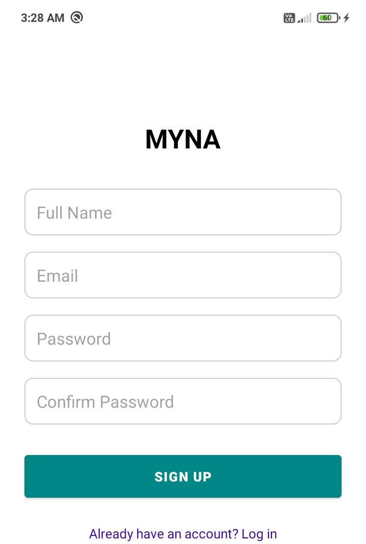 Myna App KYC Process Screenshot